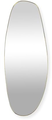 SensaHome Rafael Wandspiegel – Organischer Spiegel – Asymmetrisches Design – 160x60 cm – Gold