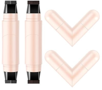 Baorder 2 pezzi eyeliner stamp nero e marrone, eyeliner stamp con doppio pennarello, a lunga tenuta, waterproof, asciugatura rapida, resistente alle sbavature, per principianti
