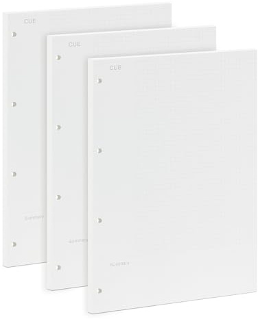 Quaderno Cornell con Fogli Quadretti, 135 fogli – Blocco Note A4 per Appunti, Studio e Pianificazione, 100 GSM, Formato 29x21 cm, Colore Creme