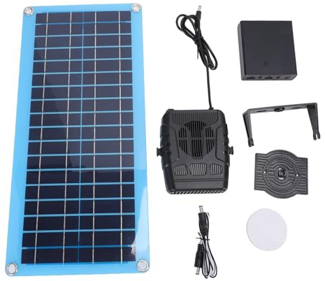 ciciglow Calentador Solar para Calentador de Pollos, Pequeños Calentadores de Invernadero, Solar Ajustable de 30 W con Panel Monocristalino para Casa de Mascotas