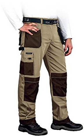 Leber&Hollman LH-FMN-T_BE350 former skyddsbyxor, beige-brun-svart, 50 storlek