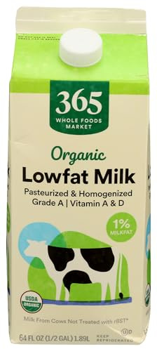 365 by Whole Foods Market, Organic Lowfat 1% Milk, 64 fl oz