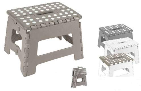 GICOS SRL Sgabello pieghevole in plastica richiudibile salva spazio 30x22x22 cm