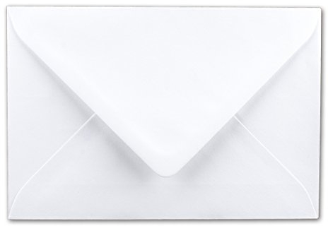 Briefumschläge in Weiß - 25 Stück - Kuverts in DIN B6 Format 120 x 180 mm - Nassklebung - Post-Umschläge ohne Fenster - ideal für Weihnachten, Grußkarten, Einladungen