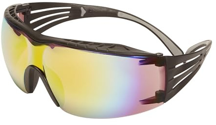 SecureFit 3M 400X Schutzbrille, schwarz/schwarze Bügel, Antikratz-Beschichtung, orange-verspiegelte Scheibe, SF416XAS-BLK-EU, 20 pro Packung