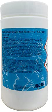 Cloro pastiglie Tricloro Kg 1 pasticche 90% 20 Gr Pulizia Acqua Piscina