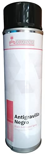 SIO Pintura Antigravilla Negro Spray 500 ml – Protector Carrocería Bajos y Pasos de Rueda – Revestimiento Antigolpes y Anticorrosión – Protección Chapa Automoción Profesional