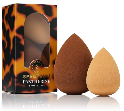 Spectrum Pantherine Makeup Sponge Duo | Latex-Free, Precision & Flawless Application | Vegan & Cruelty-Free