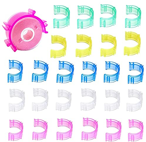 Spulenclips, 50 Stück bunter Fadenhalter Nähspule kleine Clips Klemmen zum Organisieren von Garnrollen