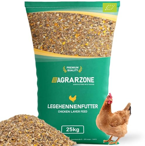 Agrarzone Bio Legemehl 25 kg [Premium] - 100% Bio Qualität - Artgerechtes Hühnerfutter für Legehennen - Legehennenfutter ohne Gentechnik