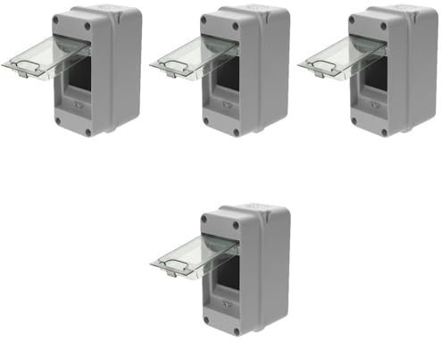 DOITOOL Electrical Junction Box 2-Way Power Distribution Enclosure Circuit Breaker Case with Durable Plastic Construction 6.3X3.7X11.5 Inch for Home and Industrial Wiring