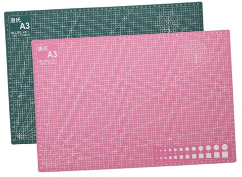 Lurrose 2piezas Tapete De Corte Escala Almohadilla De Doble Cara Para Artistas y Costureros