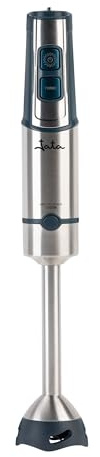 JATA JEBT1854 - Batidora de Mano Profesional 1500W | Cuchillas y Pie de Acero Inoxidable | Velocidad regulable y función TURBO | Pie antiarañazos | Fácil limpieza | Ideal para salsas, purés, batidos y