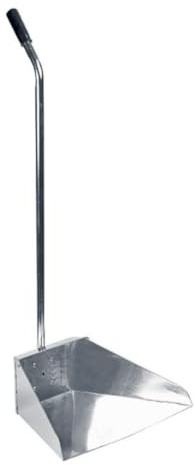 FERROELETTRA Paletta in Acciaio Zincato Manico 78 cm – Base 35x25 cm – Alzaimmondizia Robusta e Antiruggine Ideale per Interni ed Esterni – Montaggio Semplice con Vite (2)