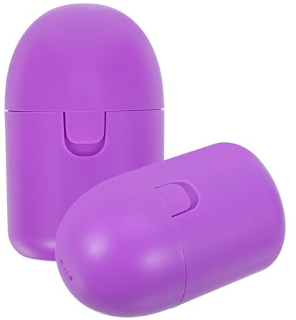 STAHAD Lot de 2 Boîtes de Rangement Portables pour Cup Menstruelle, Récipient en Plastique Violet Réutilisable, Compact et Léger, pour Voyage et Organisation Hygiénique Féminine