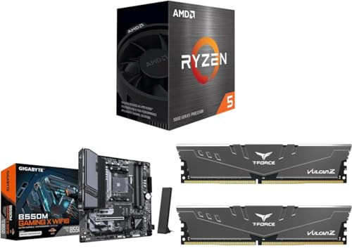 Newegg CPU Motherboard Memory Combo - Ryzen 5 5500 Bundle with B550M Gaming X WIFI6 and TG T-Force Vulcan Z 16GB (2 x 8GB) DDR4 3600