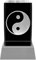 Kaltner Präsente Stimmungslicht - Das perfekte Geschenk: LED Kerze/Kristall Glasblock / 3D-Laser-Gravur/Nachtlicht, Ying Yang, Zen, Buddha