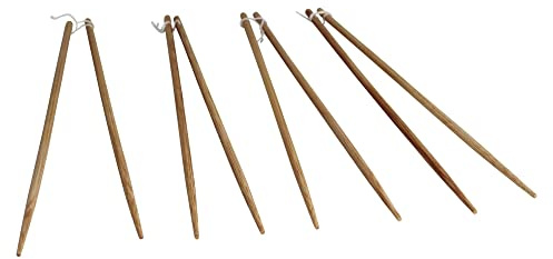 IMUSA 4 Pack 13.5 Bamboo Cooking Chopsticks,Brown