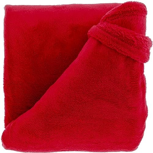 Unique Living - Morris - Fleece - Plaid - Kuscheldecke - 150x200 cm - Red