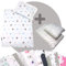 Rawstyle 4 TLG. Set Bezug (Stars) für Kinderwagen Bettwäsche Decke + Kissen + Füllung (Design 12)