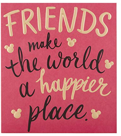 Hallmark Tarjeta de cumpleaños para amigos, diseño de texto contemporáneo
