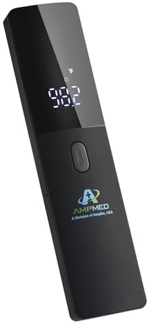 Amplim No-Touch Forehead Thermometer for Adults and Kids, Non-Contact Digital Baby Thermometer for Infants/Newborns, Medical Grade Touchless Temporal Thermometer for Fever