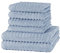 Merana OSLO Handtuch Set | schnelltrocknend, weich & fusselfrei | Frottier Luxus Qualität | 100% Baumwolle Frottee | OEKO-TEX | 590 GSM | Geschenkset | Hellblau (6er Sparset | 4 Handtuch, 2 Duschtuch)