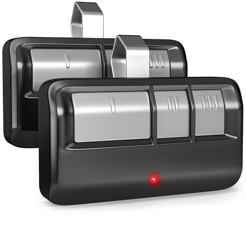 GONAT Universal Garage Door Opener Remote with Visor Clip, for LiftMaster/Chamberlain/Craftsman Door Opener, Suitable for 5 Color Learn Buttons, 2 Pack