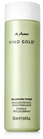M. Asam VINO GOLD Ausgleichendes Gesichtswasser (250 ml) – befreit die Haut sanft von Make-up Rückständen, vitalisierend & ohne Alkohol, mit Aloe Vera & Vitamin B3, vegane Gesichtsreinigung