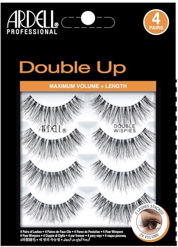 Ardell Double Up 113 Lashes - Maximum Volume and Length False Eyelashes, 4 Pairs, 1 Pack