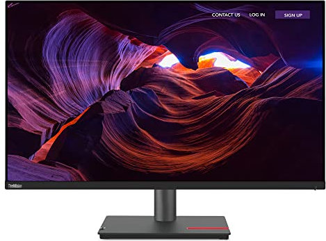 Lenovo ThinkVision P32p-30 Monitor 31.5 4K UHD IPS 350nits / 60Hz / 4ms / HDMI/DP/USB-C, 3 Years Warranty/Item ID : MON-LEN-99 / Part No. : 63D1RAT1UK (31.5 inches, Raven black)