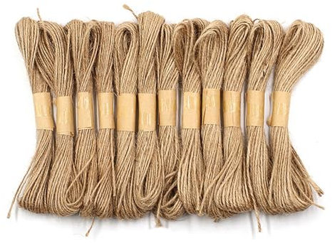 Hoshisea 24 Pezzi Corda Nautica, Spago per Decorazioni, Spago Juta, Adatto per Tessitura, Fai -Da -Te, Confezione Regalo