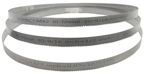 FOXBC 30-9/16 inch Bandsaw Blades 10/14 TPI, 30-9/16 x 1/2 x .020, Replacement for Milwaukee Metal Band Saw, 3-Pack