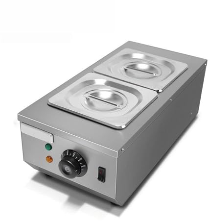 VCHICS Máquina eléctrica for derretir Chocolate y Queso, Calentador Comercial de Doble Olla Caliente, Caldera de Fuente, Cilindro de inmersión, Calentador de sartén