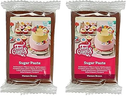 FunCakes Pasta de Azúcar Marrón 250 g (Paquete de 2)