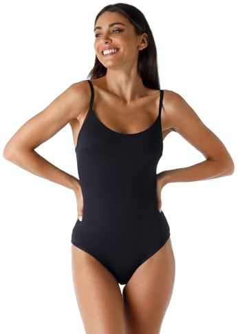 Lovable Costume Intero Mestruale | Assorbente e Riutilizzabile | Flusso Medio | Costume per Il Ciclo | Piscina e Mare | Swimwear Period Panties Donna, Nero, S