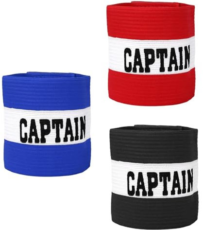 ZcrPrn Captains Armband, Armbands, 3 Pcs Adjustable Elastic Captain Armband Football, Multicolor Elastic Sports Arm Band for Adult & Youths, Unisex Captain Armband for Football Training