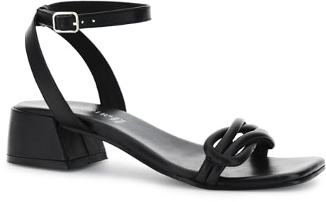 CAFèNOIR - Sandali In Pelle Con Nodo Sulla Tomaia, Da Donna, Colore Nero, Taglia 37
