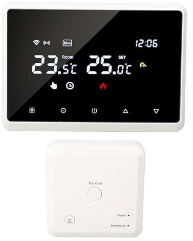 MasYosh Vit Smart Termostat Väggmontering 0,5 ℃ Noggrannhet Röststyrning Timing Hem Termostat för Hushållsapparater