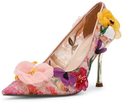 Betsey Johnson Women's Darcy Pump, Nude Multi, 9 M