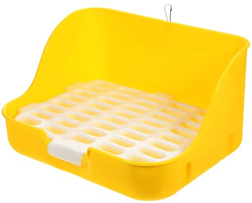 INOOMP Lettiera per Conigli e Vasino per Animali Domestici Robusto e Compatto in Materiale Resistente, Angolo di Addestramento per Piccoli Animali da Soggiorno, Giardino e Parco