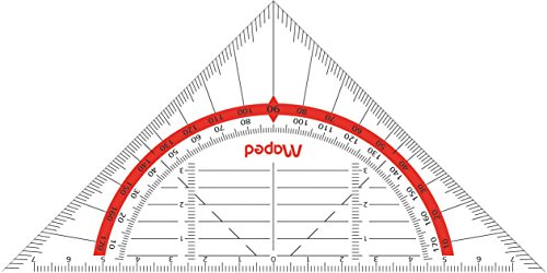 Maped M028600 - Geodreieck Geo-Flex, 16 cm, transparent
