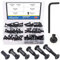 Glarks Kit de 121 piezas M6 con casquillo hexagonal negro y tuerca de barril para cuna, cama de bebé, cunas, muebles (20-35 mm)