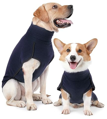 HEYWEAN Dog Sweatshirt Stretch Fleece Vest Warm Dog Sweater Pullover for Small and Medium Dogs Pet Winter Clothes for Indoor and Outdoor Wear