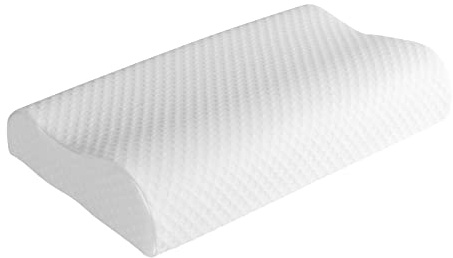 Good Nite Almohada Cervical de Espuma viscoelástica para el Dolor de Cuello, Almohada Cervical ortopédica de Apoyo Firme para la Cabeza/Columna Cervical/Espalda 65-35 x 11/9 cm