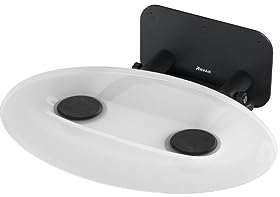 Duschklappsitz Wandmontage, Duschsitz Klappbar Wandmontage, Duschinstallationen, Design Duschsitz, OVO-P II Clear/SCHWARZ, RAVAK