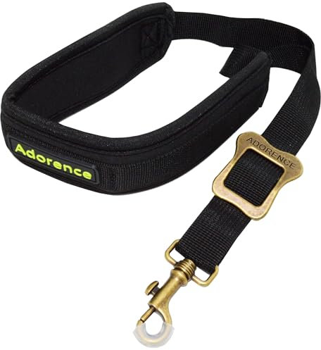 adorence Saxophongurt für Erwachsene und Kinder, verstellbarer Saxophon Nackengurt mit gepolsterter Polsterung & drehbarem Metallhaken Saxophon Gurt Altsaxophon Tenorsaxophon, Schwarz - H11