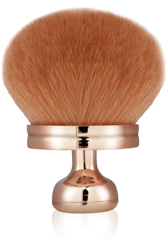 1 Stück Bräunungspinsel Kabuki Makeup Pinsel Foundation Brush Body Brush Kabuki Pinsel Puderpinsel Groß Rouge Makeup Pinsels für Make Up Pinsels Synthetische Borsten Greifen Puder Gleichmäßig Puder
