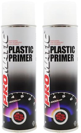 PROTOUCH 2x Promatic Plastic Primer Spray Aerosol, 500ml, Transparent, Flexible, Fast Drying, For ABS, PVC, PP