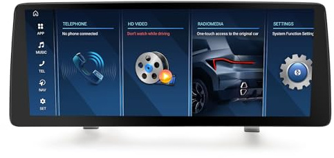 Erisin 12,3 Qualcomm Android 14 8-Core 8GB+128GB Radio Coche Bluetooth GPS Navegador para BMW Serie 5 E60 E61(2005-2008) Sistema CCC IPS CarPlay Android Auto Bluetooth WiFi iDrive CANBUS 2K DSP